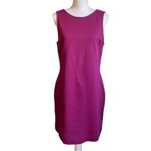 J Crew Women’s Fuchsia Bodycon Form Shaping Sleeveless Sheath Dress Back Zipper
